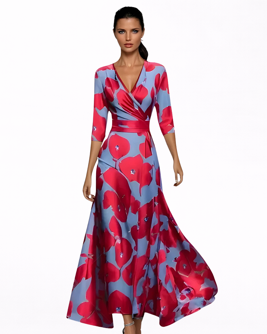 Georgina | Vestido largo floral elegante