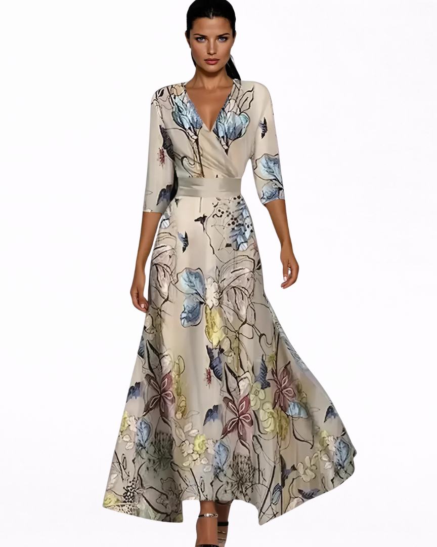 Georgina | Vestido largo floral elegante