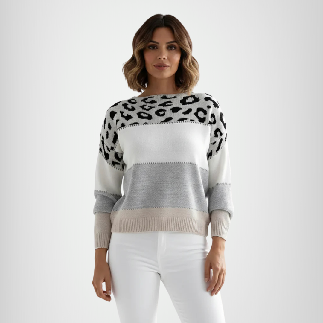 Lucia | Jersey Elegante de Leopardo