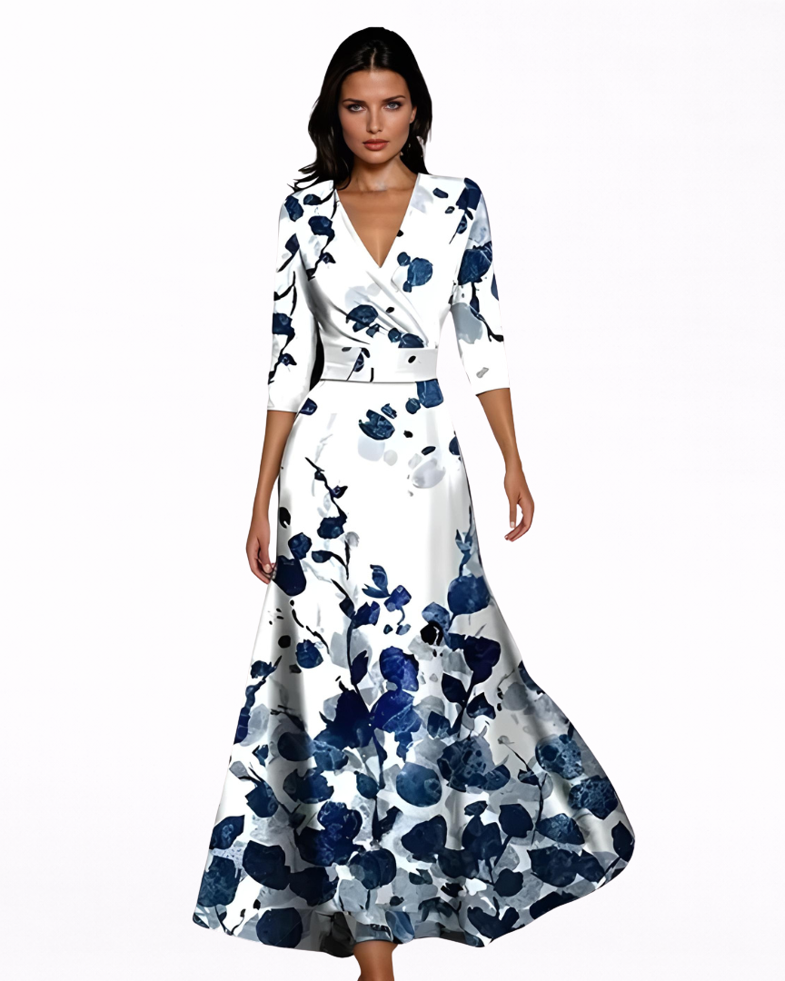 Georgina | Vestido largo floral elegante