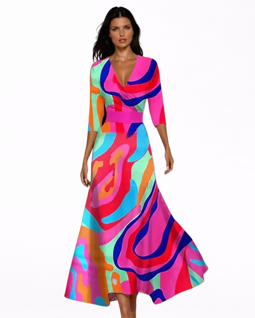 Georgina | Vestido largo floral elegante