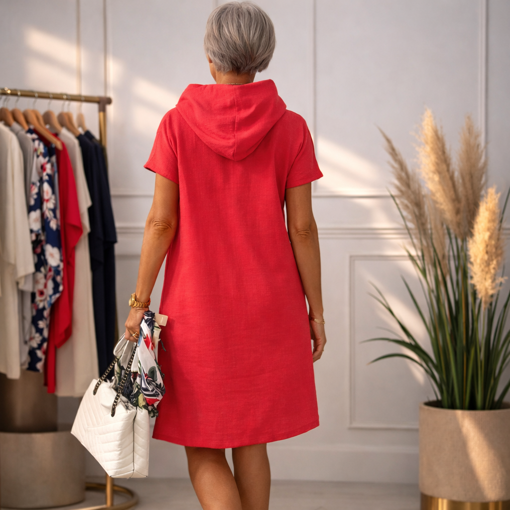 Lolita | Vestido informal con mangas cortas y capucha