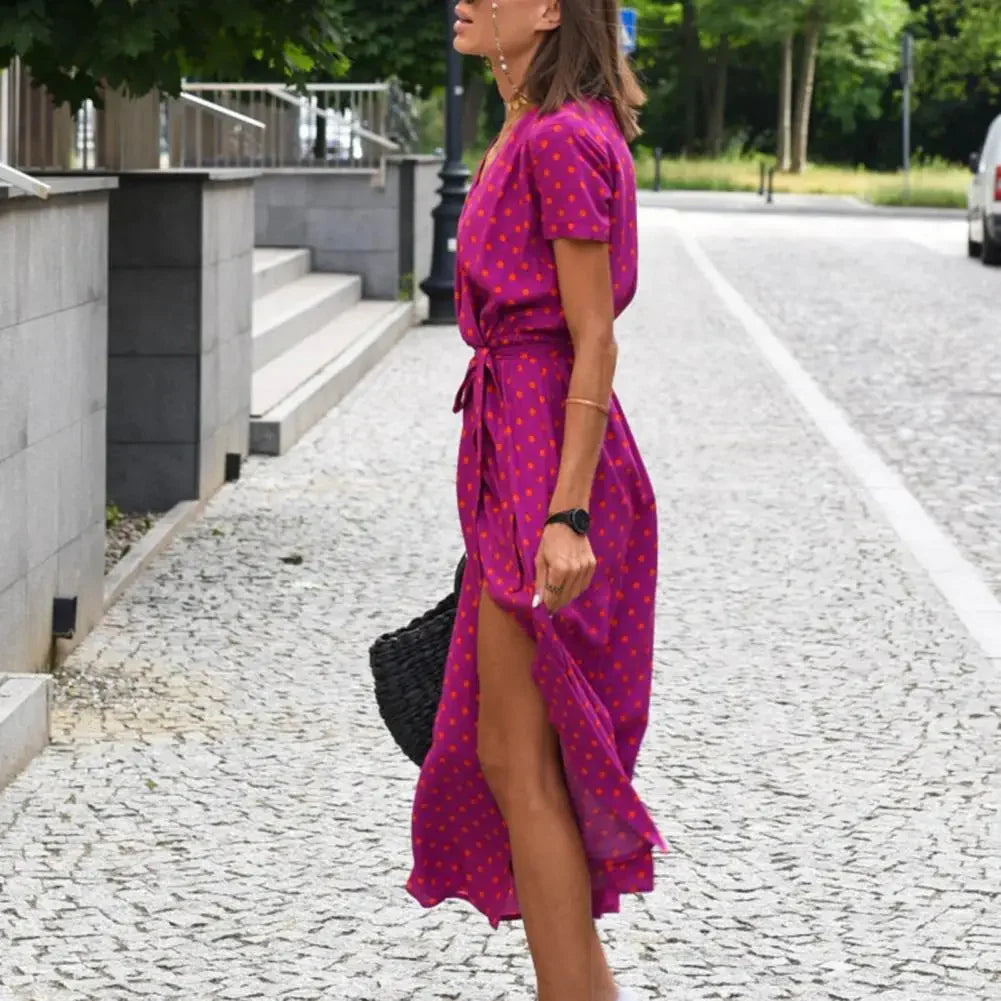 Fez | Vestido cruzado con estampado floral