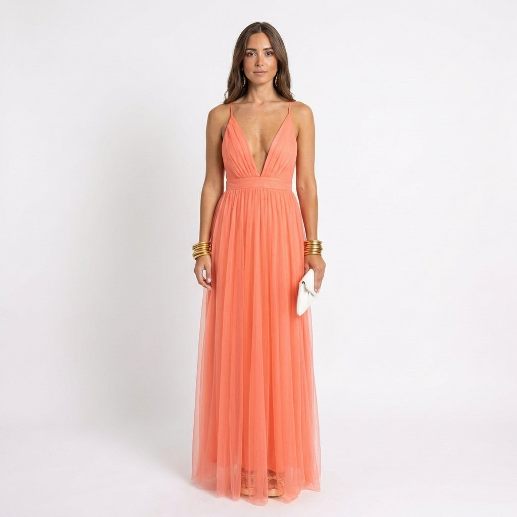 Patrec | Vestido mujer elegante maxi vestido