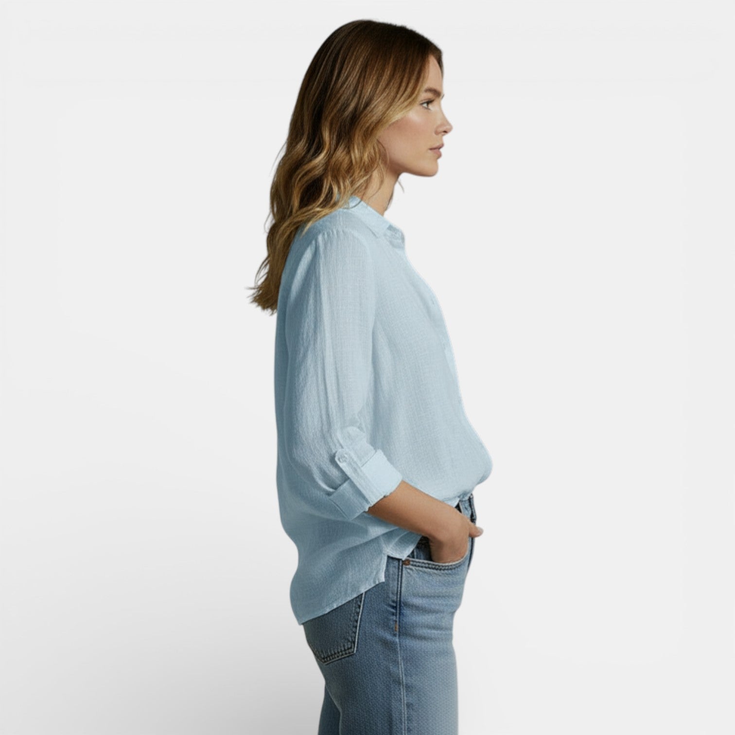 Blusa Mujer Primavera con Botones Elegante