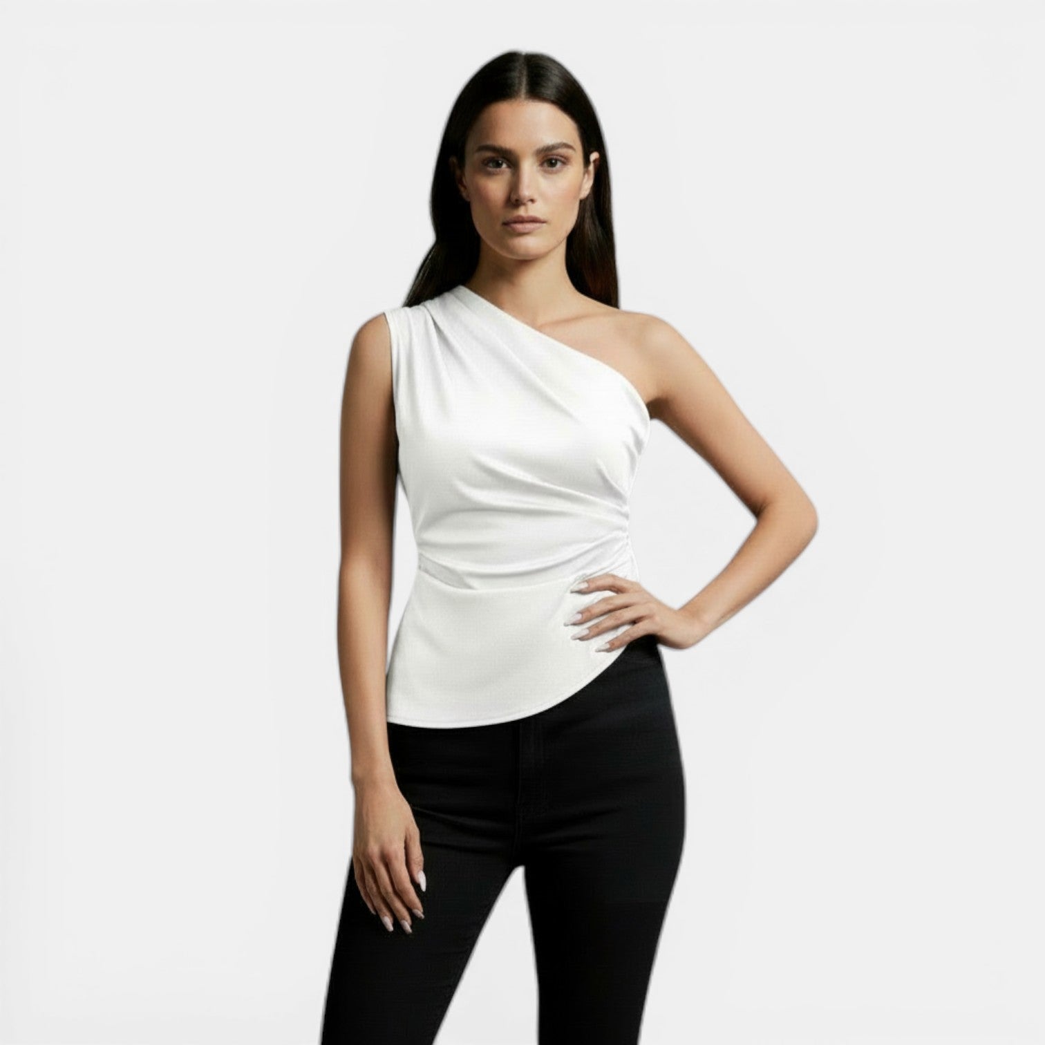 Top Cruzado Elegante Mujer Primavera Slim Fit Moda Chic