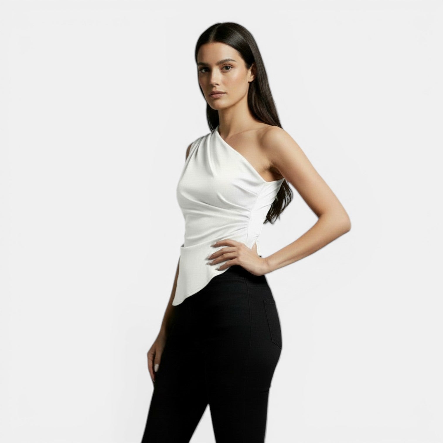 Top Cruzado Elegante Mujer Primavera Slim Fit Moda Chic