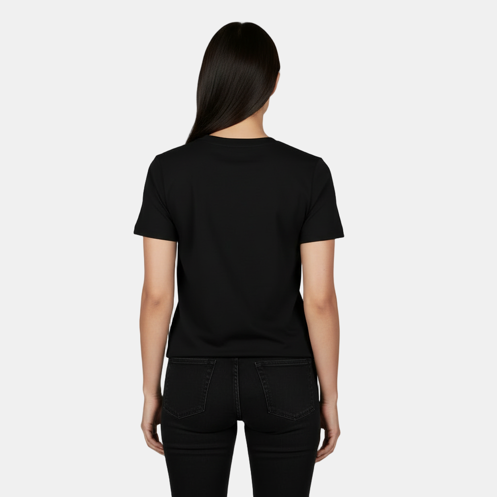 Camiseta Algodón Mujer Básica - Corte Holgado y Manga Corta