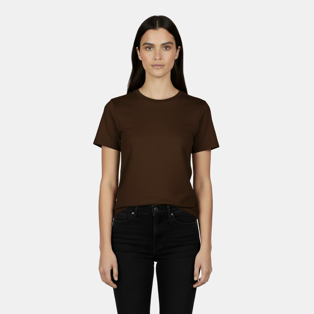 Camiseta Algodón Mujer Básica - Corte Holgado y Manga Corta